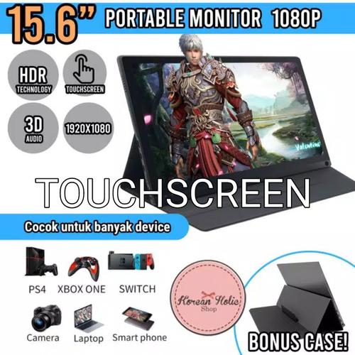 Foto Produk Portable Monitor 15.6 Inch TOUCHSCREEN TYPE-C HDMI | FHD 1080p - baterai3000 mAh dari Koreanholicshop