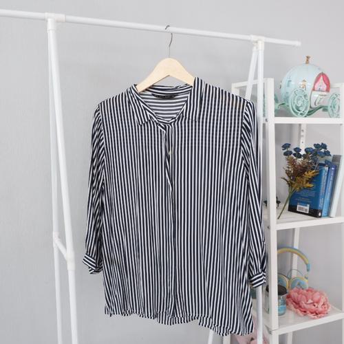 Jual Navy White Striped Shirt - Kota 