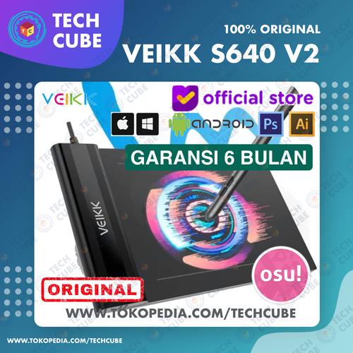 Foto Produk VEIKK S640 Digital Graphic Drawing Pen Tablet OSU Alt H420 G430 G640 - Tablet dari Tech Cube