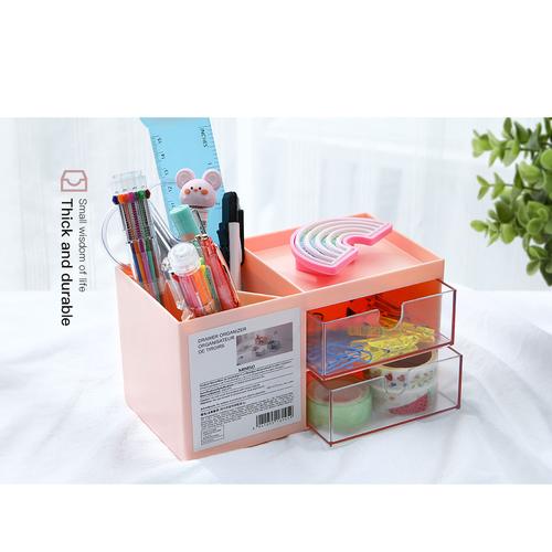 Foto Produk MINISO Laci Penyimpanan 2 -Lapis Multifungsi - Merah Muda dari Miniso Indonesia