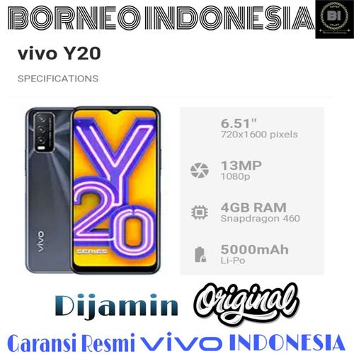 Foto Produk VIVO Y20 RAM 3/64 GARANSI RESMI INDONESIA - Demo, No Bonus - Putih dari BORNEO INDONESIA