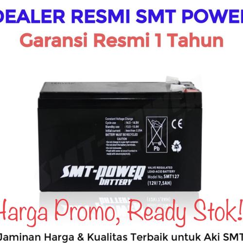 Foto Produk Aki Baterai kering battery ups aki smt 12v 7,5Ah, Aki smt 12V 7Ah 7,5A dari Power Solution pWs