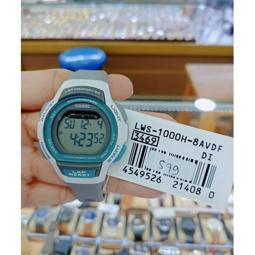 Jual Casio LWS-1000H-8AVDF jam tangan cewek sporty abu kombin hijau tosqa -  Jakarta Pusat - luckycasio | Tokopedia