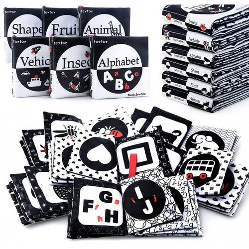 Foto Produk Soft Book High Contrast Newborn Baby Buku Bantal Bayi Hitam Putih - Full Contrast dari My Own Flashcards