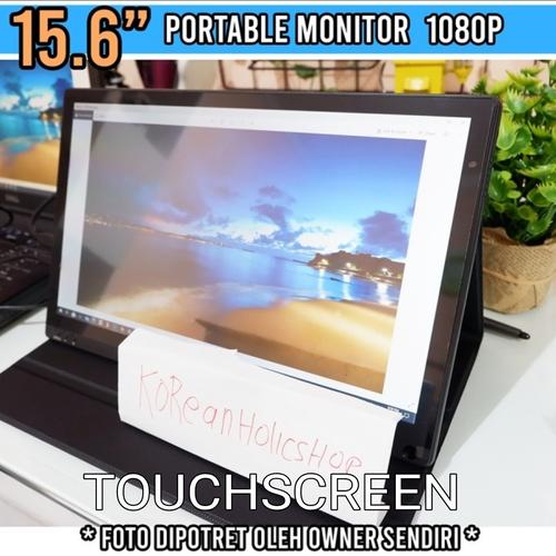 Foto Produk Portable Monitor 15.6 Inch LCD TOUCHSCREEN USB-C HDMI | FHD 1080p - non baterai dari Koreanholicshop