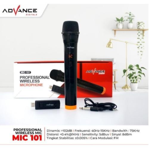 Jual Mic Wireless Advance Microphone Professional MIC 101 MIC101