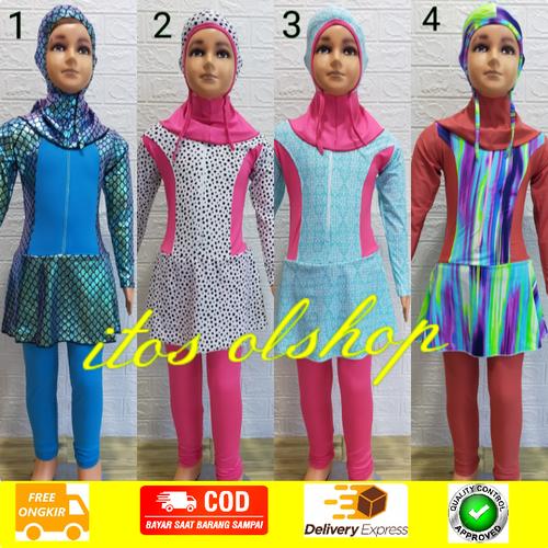 Foto Produk Baju Renang Muslimah Anak PAUD/TK Motif Cantik dari ItoS OlShop