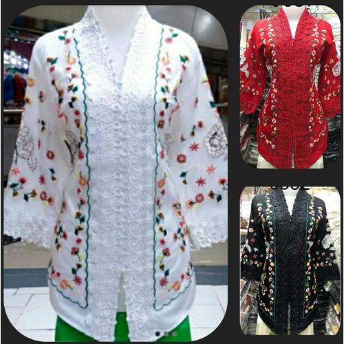 Foto Produk kebaya modern encim brukat organdi XXXL XXL XL L M - Putih, M dari UNDERWEAR CD