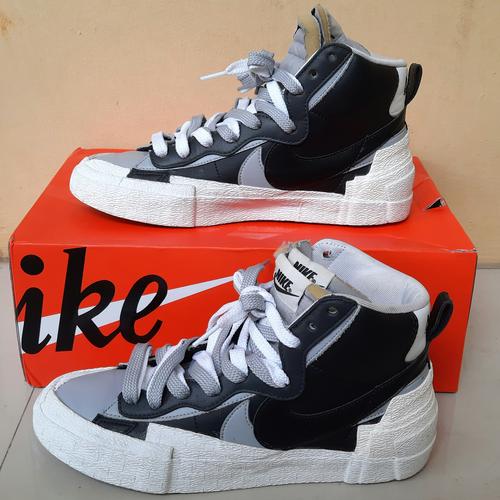 Nike Blazer Mid Patina Nike Nike Blazer Mid Sacai Black Grey EUR