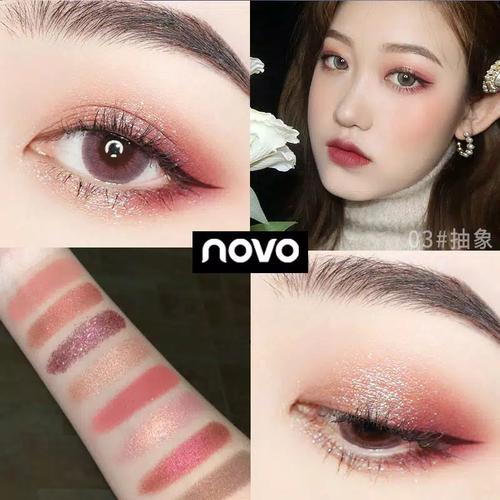 Foto Produk Novo Keyboard 9 warna shimmer glitter eyeshadow palette - shade 03 dari Jojosolshop