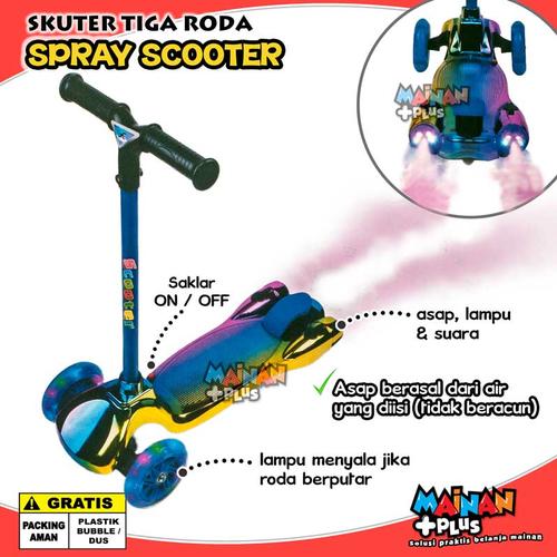 Foto Produk MAINAN SKUTER ANAK OTOPED ASAP KICKBOARD SPRAY ROCKET SCOOTER dari MainanPlus