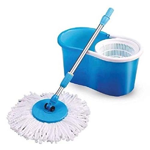 Foto Produk Alat Pel Lantai 360 Derajat Magic Mop 123 Super Mop - Biru dari MitraBotol