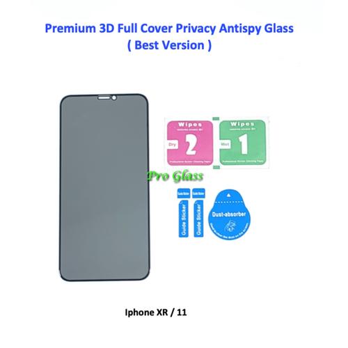 Foto Produk Iphone XR / 11 3D FULL Privacy Anti Spy / Antispy Tempered Glass dari Pro Glass