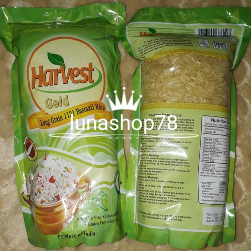 Jual Beras Basmati Harvest Gold Long Grain 1121 Basmati Rice 1kg Kota Medan Lunashop78 Tokopedia