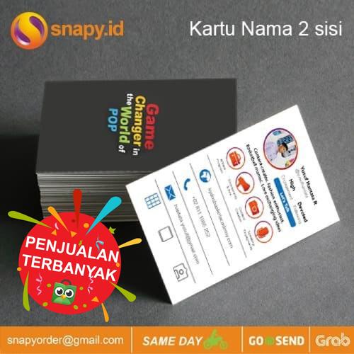 Foto Produk Cetak Kartu Nama Termurah 2 sisi / bolak-balik - Standart dari snapy