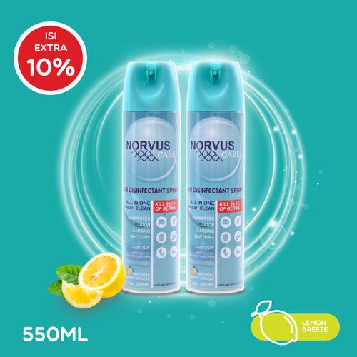 Foto Produk NORVUS Disinfektan Spray & Pengharum Ruangan 2x 550ml - Lemon Breeze dari Norvus Indonesia