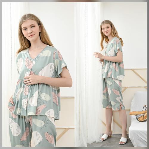 Foto Produk Runa Set in Calm Green - Sleepwear / Piyama Baju Tidur Rayon by RAHA dari Raha Sleepwear
