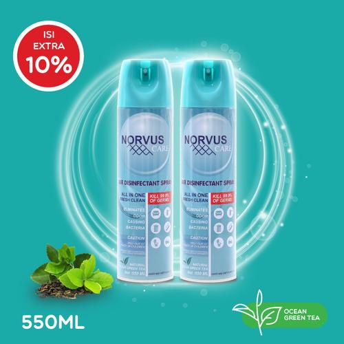 Foto Produk NORVUS Disinfektan Spray & Pengharum Ruangan 2x 550ml -Ocean Green Tea dari Norvus Indonesia