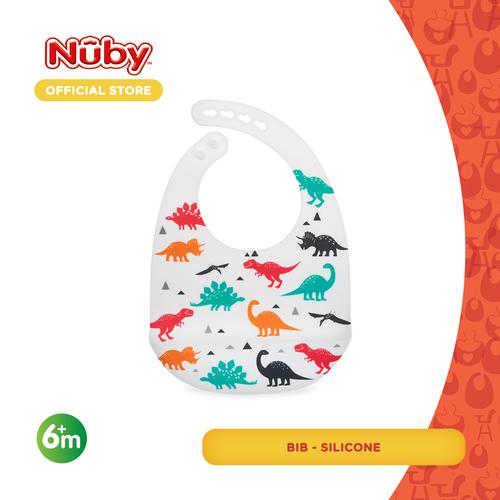 Foto Produk Silicone Bib - White (Dino) dari Nuby Official Store