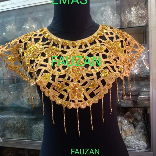 Foto Produk Aksesoris dada leher teratai payet baju dan tarian - Gold dari FAUZAN GHIFFARY SHOP