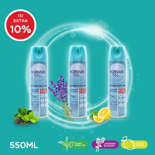 Foto Produk NORVUS Air Disinfectant Aerosol 550ml - PROMO Bundling 3 Varian dari Norvus Indonesia