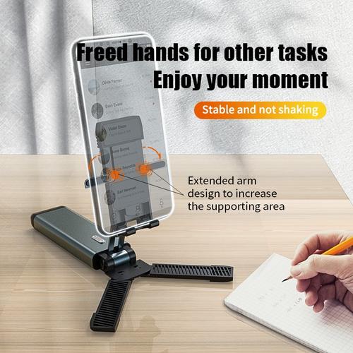 Foto Produk F6 Fully Foldable Cell Phone Holder Tablet Stand desktop lipat - Hitam dari mix acc888