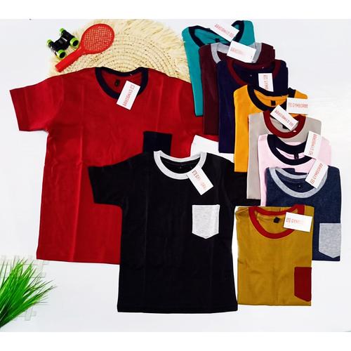 Foto Produk Baju Kaos Pocket Anak Baby 1-3thn Baju Anak Murah Grosir dari Calix Solution