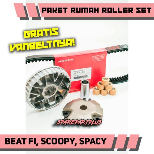 Foto Produk (COD) PAKET RUMAH ROLLER SET BEAT FI, SCOOPY, SPACY! GRATIS VANBELTNYA dari SparepartPlus