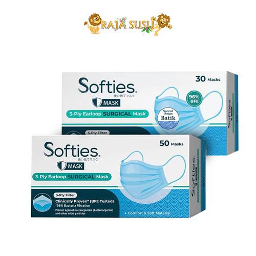 Foto Produk SOFTIES MASKER SURGICAL MASK 30'S - POLOS dari RAJASUSU