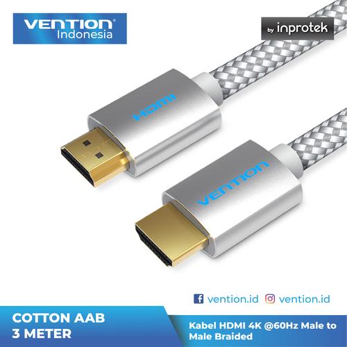 Foto Produk Vention AAB 3M - Vention Kabel High Speed Cotton Braided HDMI v2.0b 4K dari Vention Indonesia