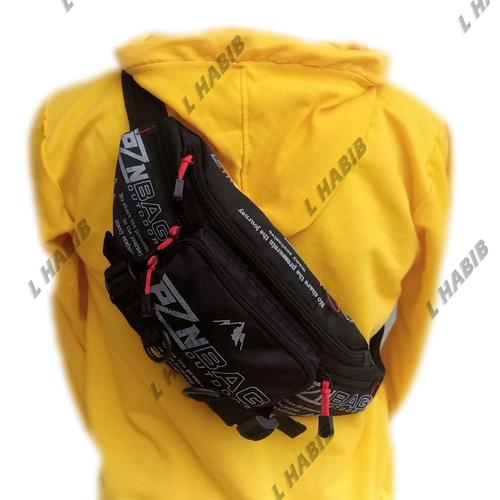 Foto Produk tas waistbag waist bag selempang pria pzn - Hitam dari L Habib