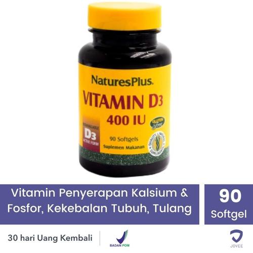 Gambar NATURES PLUS VITAMIN D3 400IU - TULANG SEHAT - 90 KAPLET dari Jovee Jakarta Timur Tokopedia