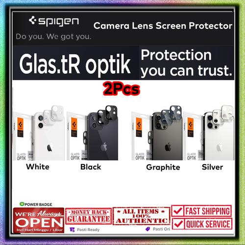 Foto Produk iPhone 12 Pro Max / Pro / 12 Mini Spigen GlasTR Lens Camera (2 PCS) - iPhone 12, Black dari Spigen Indonesia