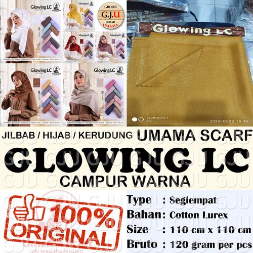 Foto Produk Jilbab Segi Empat Polos Umama Glowing LC Harga Grosir Murah dan Ori dari JILBAB UMAMA GROSIR