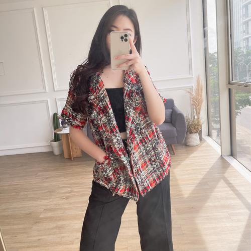 Foto Produk Ji Hye Tweed Blazer (multicolor) dari LEIV Official