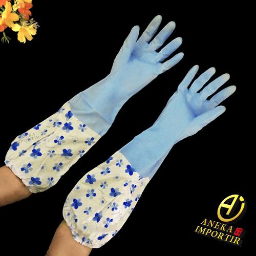 Foto Produk Sarung Tangan Cuci Piring Motif Bunga Silikon / Dishwashing Gloves dari Aneka Importir