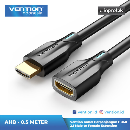 Foto Produk Vention Kabel Extension HDMI v2.1 Male to Female 4K 8K HDR - AHB 0.5 Meter dari Vention Indonesia