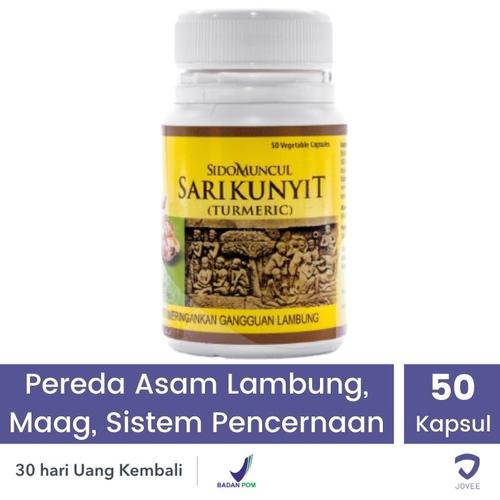 Gambar SIDO MUNCUL SARI KUNYIT - LAMBUNG & MAAG DAN PENCERNAAN - 50 TABLET dari Jovee Tokopedia