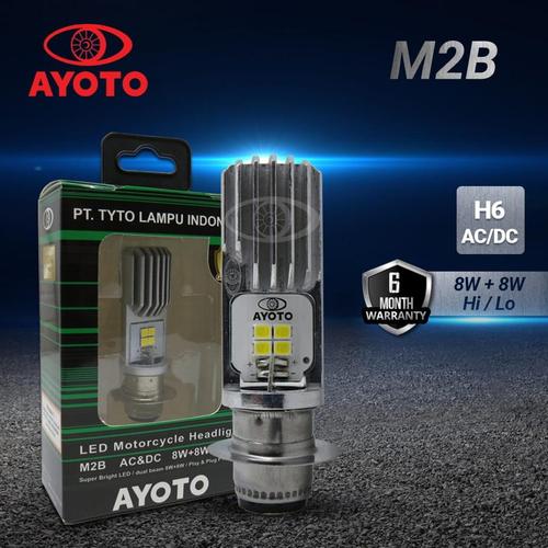 Foto Produk Lampu LED Motor AYOTO M2B H6 AC-DC 8W/8W Bebek Matic Beat Mio Vario dari supplier led