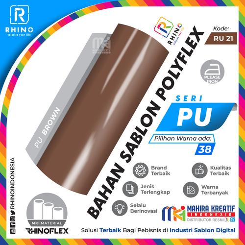 Contoh Polyflex Jual Polyflex Korea / poly flex / Rhino flex PU Coklat - Brown - Kota ...