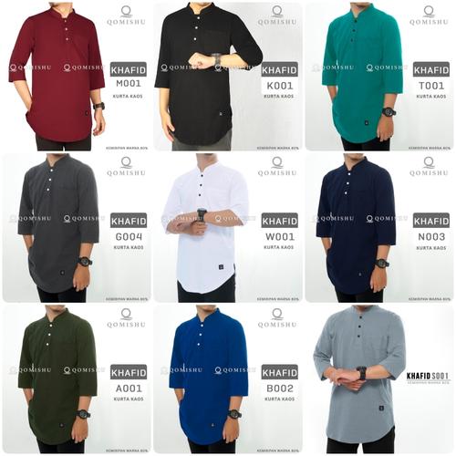 Foto Produk Koko Kaos Qomishu - Kurta Kaos Pakistan - Koko Casual - Koka - KHAFID - Biru, M dari Mutiara Sunnah
