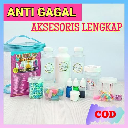 Foto Produk Slime Kit ISI BANYAK/LENGKAP/ANTI GAGAL/ Slime Kit Large/Bahan Slime dari www-bajualya-com