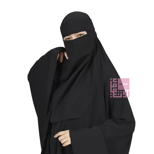 Foto Produk Niqab Cadar Bandana Woolpeach - Brand Uniqob - Hitam dari Uniqob Official