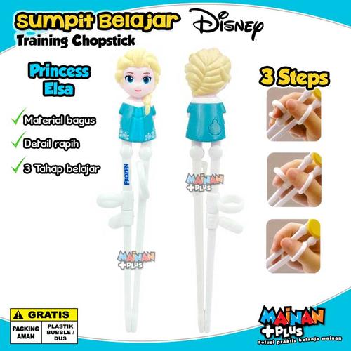 Foto Produk Sumpit Anak Karakter Disney Frozen Learning Training Chopstick - Elsa dari MainanPlus