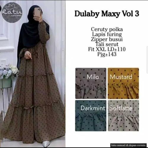 Foto Produk Gamis Ceruty Babydoll Full Furing - Milo dari Aleshafesen