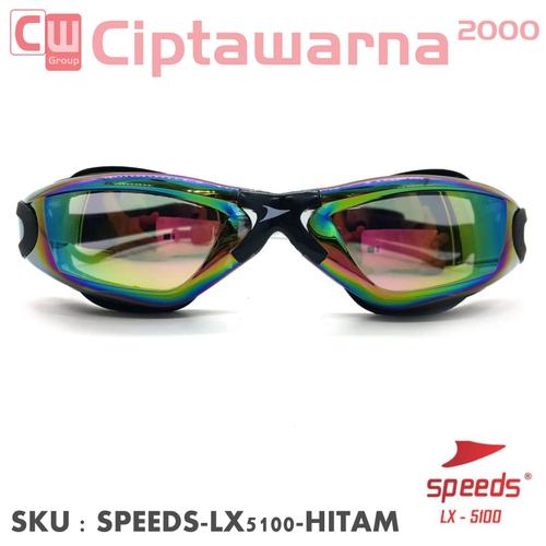Foto Produk Kacamata Renang Dewasa Speeds LX 5100 Mirrored Anti Fog UV + Earplug - Biru dari Cipta Warna