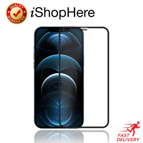 Foto Produk HD 9H Full Cover Tempered Glass Anti Gores iPhone 12 Mini Pro Max - Hitam, 12 Pro Max dari iShop Here