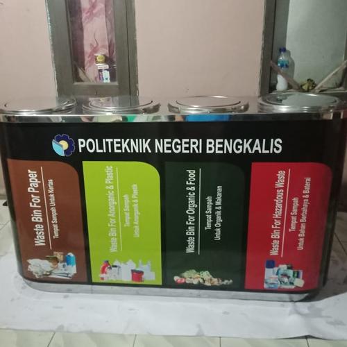 Foto Produk TEMPAT / TONG SAMPAH STAINLEES CAPSUL 4in1 dari anekakerajinantangan