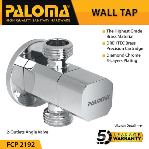 Foto Produk PALOMA FCP 2192 Keran Stop Cabang Toilet WC Jet Shower Tembok Kran Air dari PALOMA HARDWARE