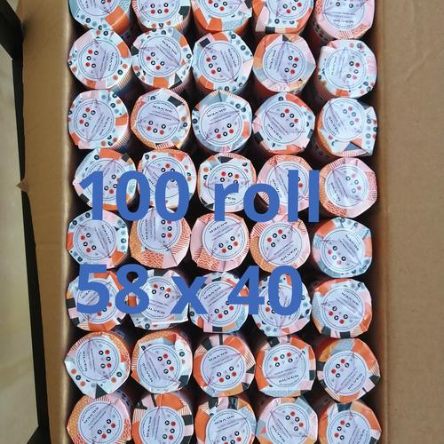 Foto Produk 1dus ( ISI 100roll) kertas Kasir Thermal Paper Roll 58 x 40 / 58x40 dari smart buyer solution
